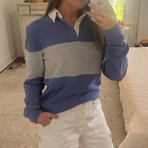 American Apparel color block collared Shirt